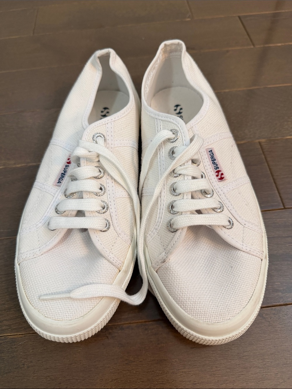 Superga White Low-Top Canvas Sneakers - Picture 2 of 7